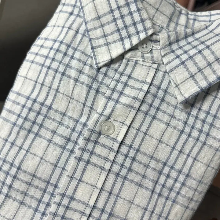 [BUNJANG] Unbranded Blue Check Long Sleeve Shirt M / 블루체크긴팔셔츠M 무배