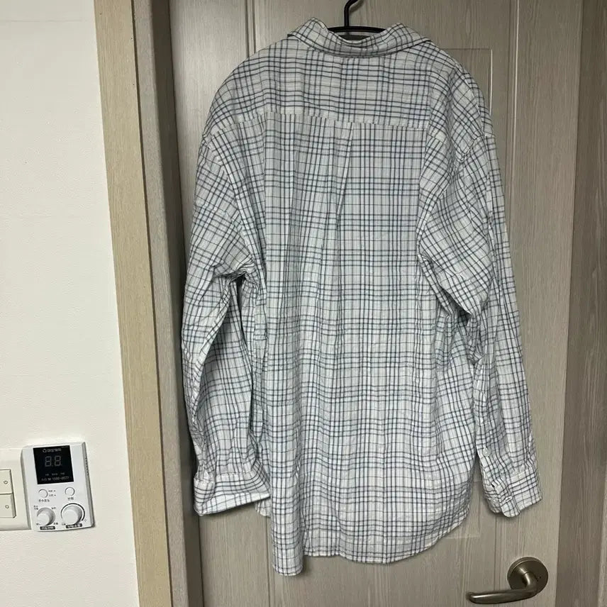 [BUNJANG] Unbranded Blue Check Long Sleeve Shirt M / 블루체크긴팔셔츠M 무배