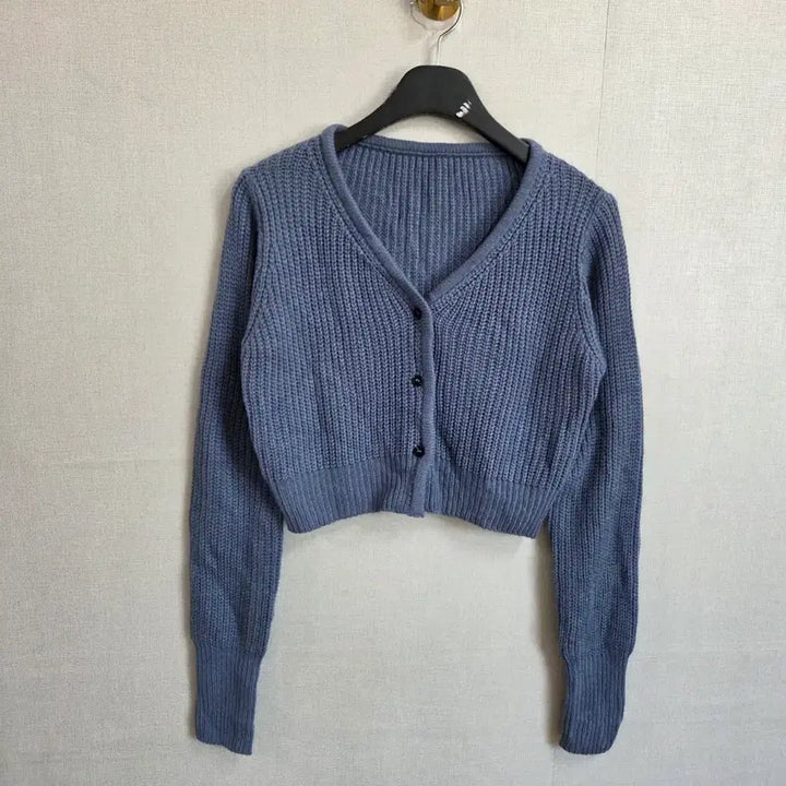[SOLD OUT] 여성 크롭 니트 가디건 블루 F JJ220