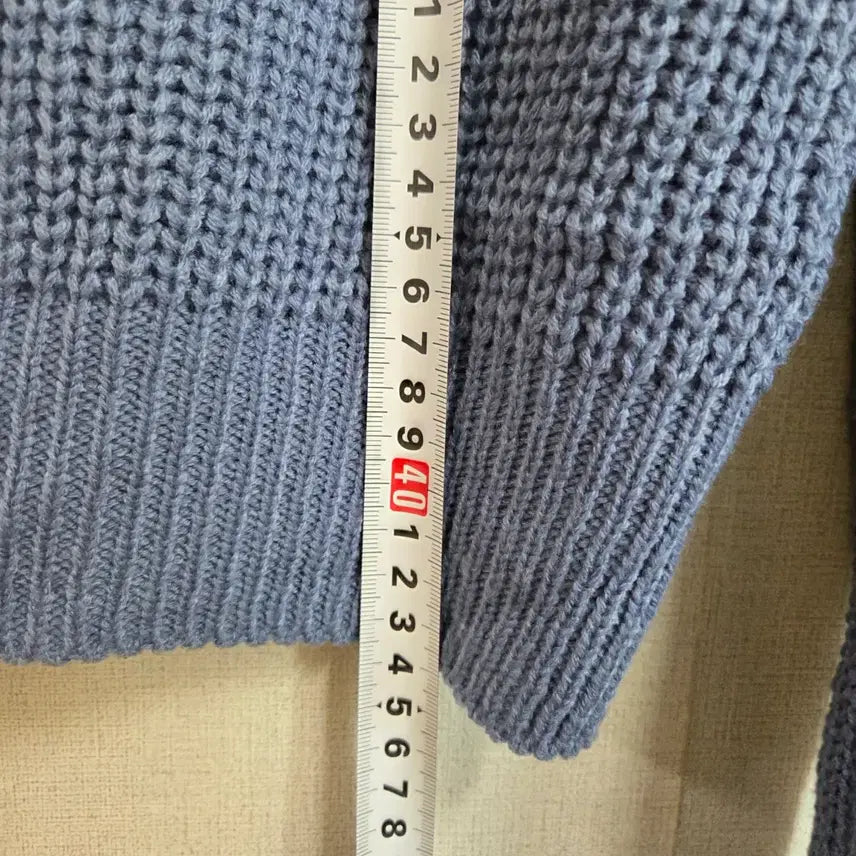 [SOLD OUT] 여성 크롭 니트 가디건 블루 F JJ220