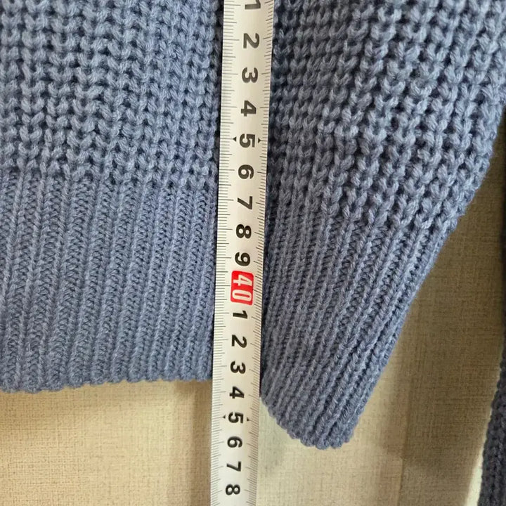 [SOLD OUT] 여성 크롭 니트 가디건 블루 F JJ220
