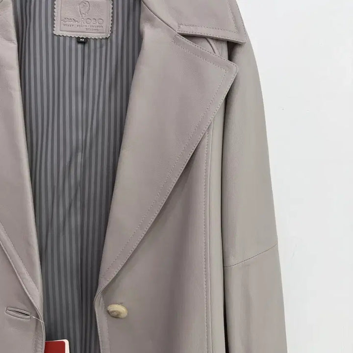 [BUNJANG] ROBO Grey Lambskin Leather Jacket / 정품 ROBO 로보 양가죽 100% 그레이 자켓