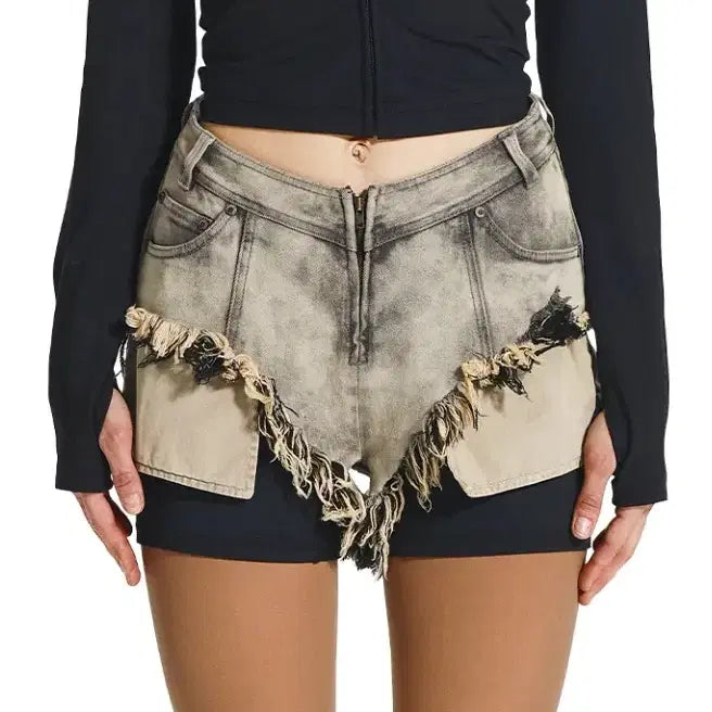 [BUNJANG] Loading Room Moto Cut Denim Shorts / 로딩룸 숏팬츠