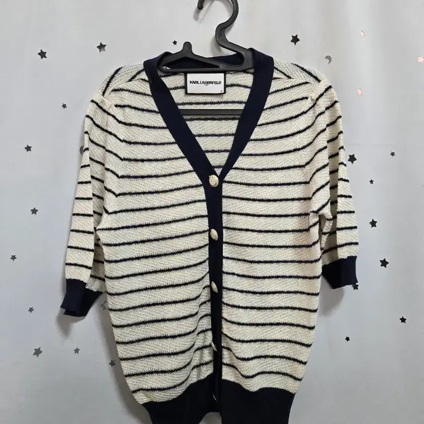[BUNJANG] Karl Lagerfeld Striped Cardigan / 칼라거펠트 스트라이프 가디건 55