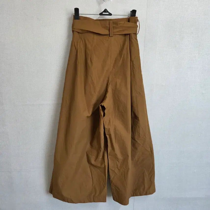 [SOLD OUT] 여성 브라운 벨트 와이드 팬츠 통바지 S JJ233