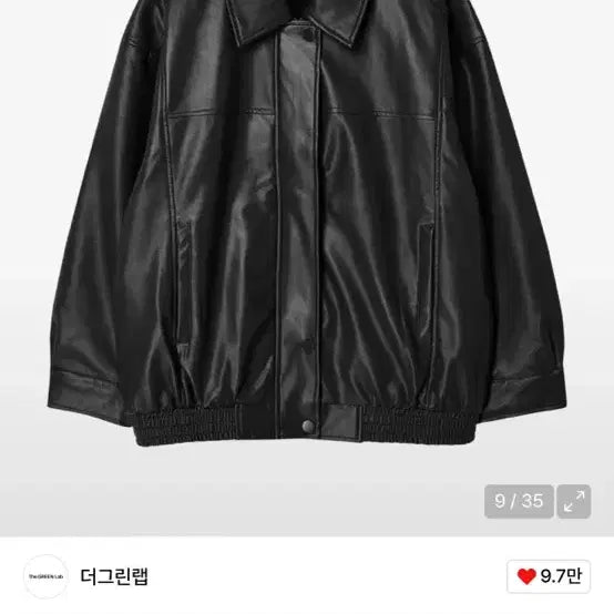 [BUNJANG] 8 Seconds The Green Lab Black Leather Oversized Jacket / 새상품) 에잇세컨즈 레더자켓