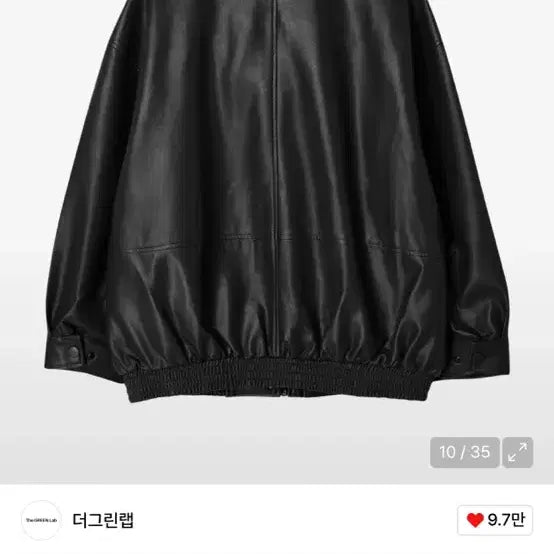 [BUNJANG] 8 Seconds The Green Lab Black Leather Oversized Jacket / 새상품) 에잇세컨즈 레더자켓