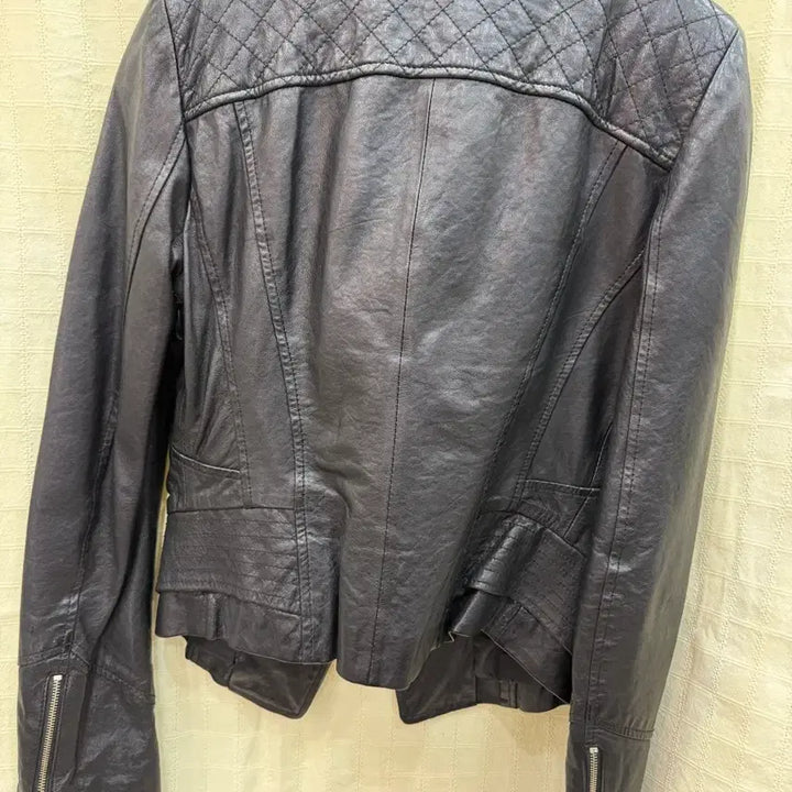 [BUNJANG] ROBO Trend Black Leather Rider Jacket (Size 55) / ROBO 트렌드 블랙 가죽 라이더 자켓55