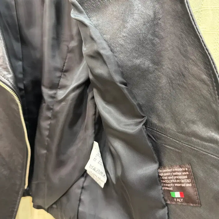 [BUNJANG] ROBO Trend Black Leather Rider Jacket (Size 55) / ROBO 트렌드 블랙 가죽 라이더 자켓55