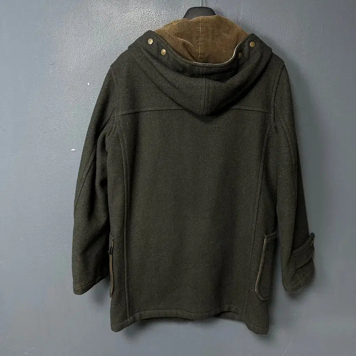 [BUNJANG] L Espionage Khaki Hooded Duffle Coat / L 에스피오나지 카키 후드 더플 코트