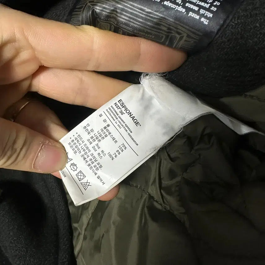 [BUNJANG] L Espionage Khaki Hooded Duffle Coat / L 에스피오나지 카키 후드 더플 코트