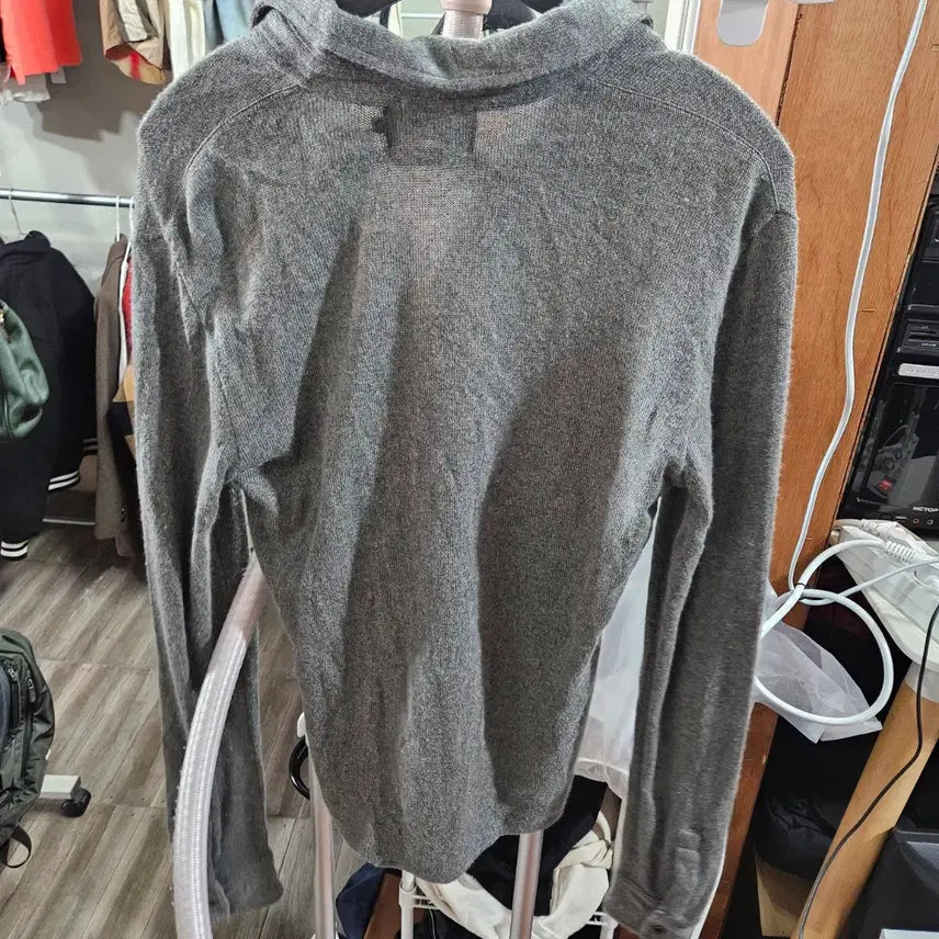 [BUNJANG] Ralph Lauren Gray Knit Cardigan / 랄프로렌 그레이 니트 카라가디건