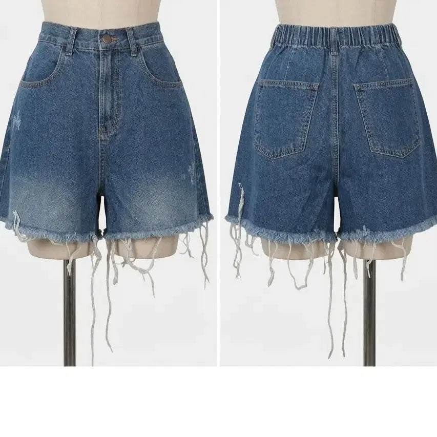 [BUNJANG] Cut Denim Hot Pants / 청반바지 컷팅 데님 핫팬츠 23  24