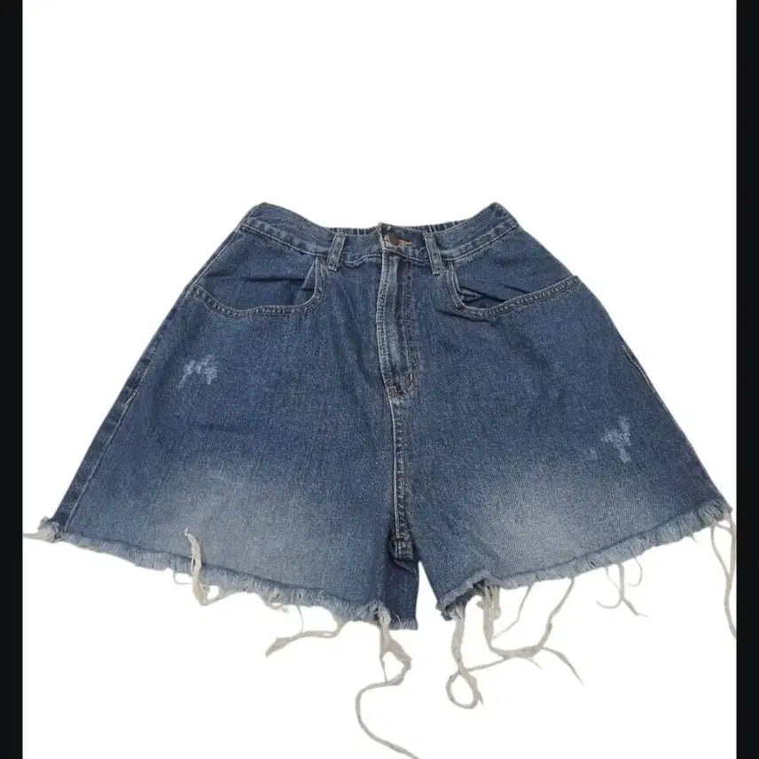 [BUNJANG] Cut Denim Hot Pants / 청반바지 컷팅 데님 핫팬츠 23  24
