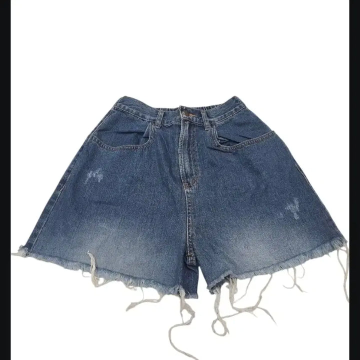 [BUNJANG] Cut Denim Hot Pants / 청반바지 컷팅 데님 핫팬츠 23  24