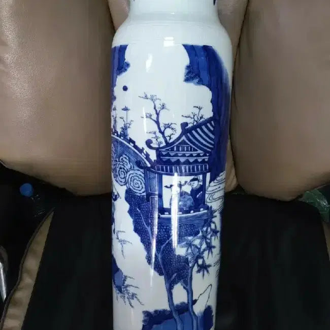 [BUNJANG] Qing Dynasty Early Porcelain Vase / 청나라.초기.기물/고사인물도.화병
