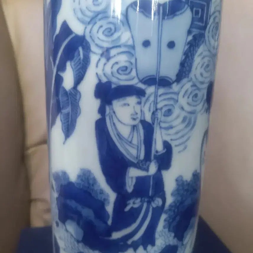 [BUNJANG] Qing Dynasty Early Porcelain Vase / 청나라.초기.기물/고사인물도.화병