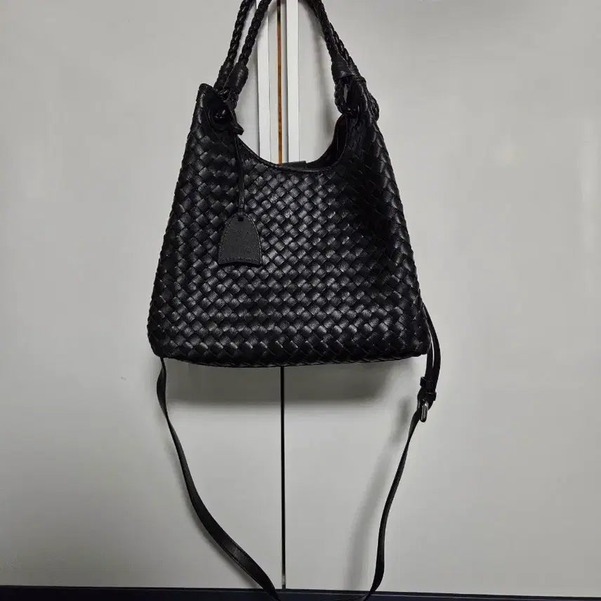 [BUNJANG] Black Leather Tote Handbag / 핸드백가방