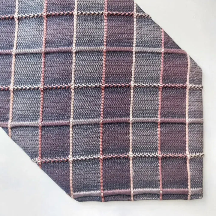 [BUNJANG] Nina Ricci Silk Purple Windowpane Check Tie / 니나리치 실크 퍼플 체크 넥타이 9.5cm A+등급 K2212