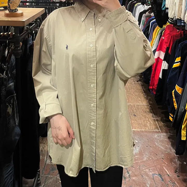 [BUNJANG] HI Polo Shirt Beige / [HI] 폴로 셔츠 베이지