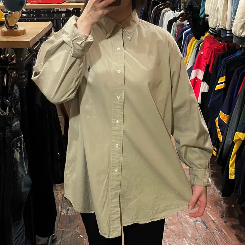 [BUNJANG] HI Polo Shirt Beige / [HI] 폴로 셔츠 베이지