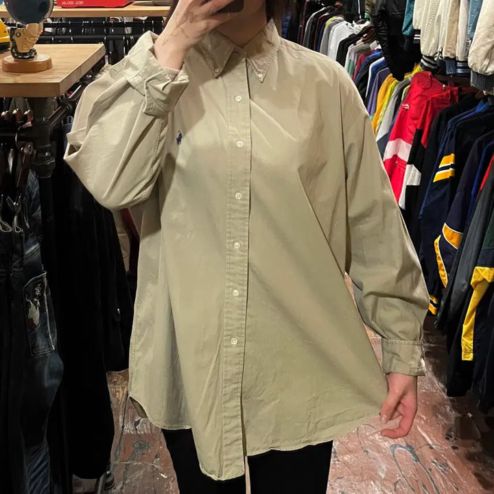 [BUNJANG] HI Polo Shirt Beige / [HI] 폴로 셔츠 베이지
