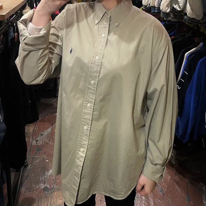 [BUNJANG] HI Polo Shirt Beige / [HI] 폴로 셔츠 베이지