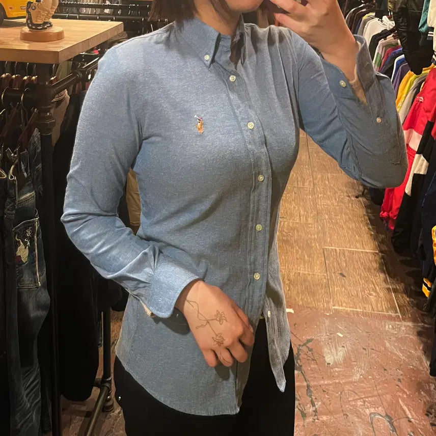 [BUNJANG] Polo Denim Shirt / [HI] 폴로 데님 셔츠