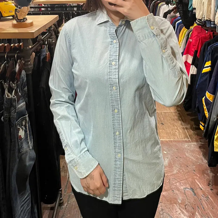 [BUNJANG] Polo Denim Shirt / [HI] 폴로  데님 셔츠 연청