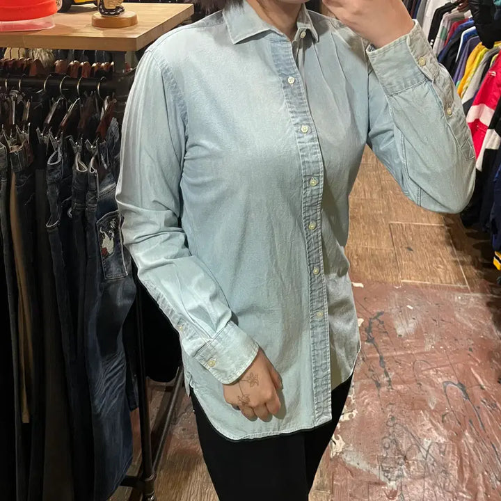 [BUNJANG] Polo Denim Shirt / [HI] 폴로  데님 셔츠 연청
