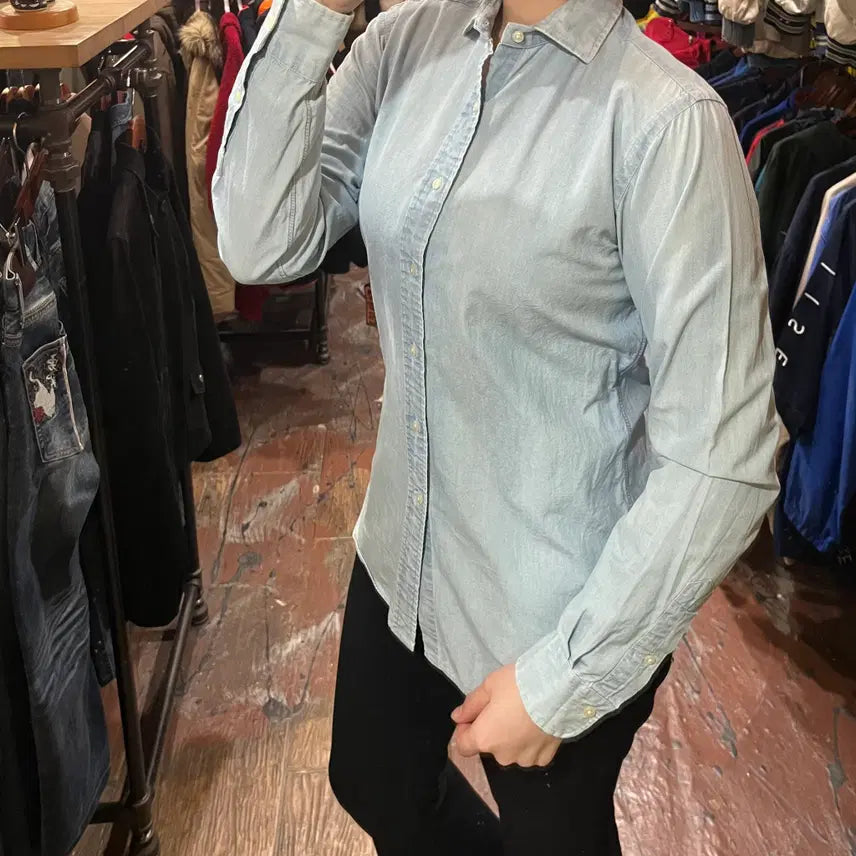 [BUNJANG] Polo Denim Shirt / [HI] 폴로  데님 셔츠 연청