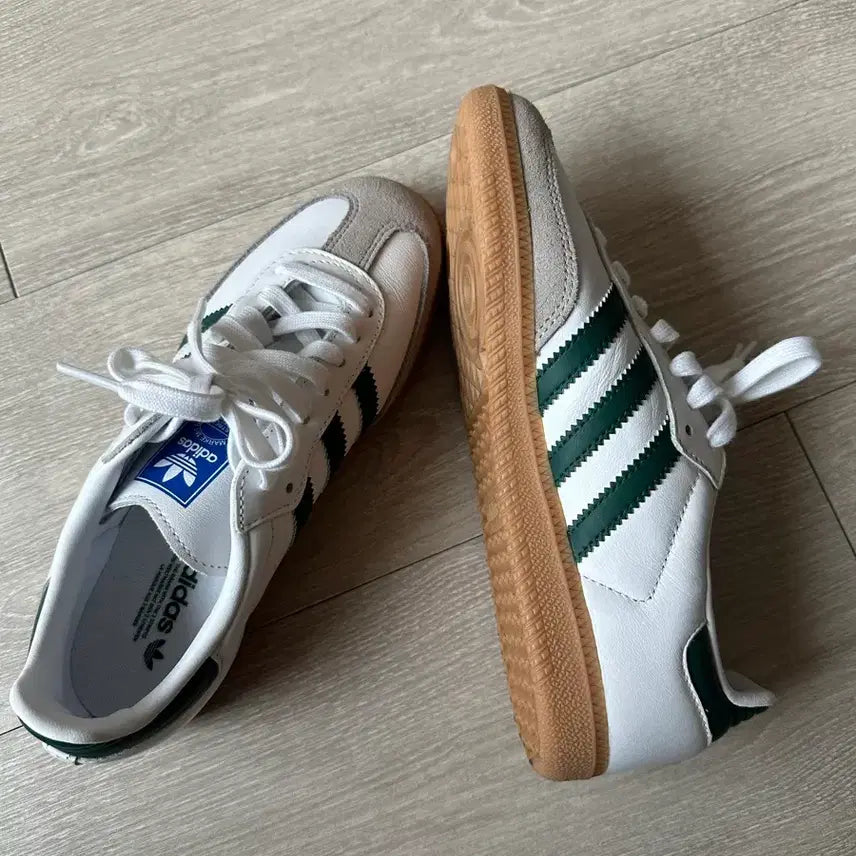 [BUNJANG] Adidas Samba OG Sneakers White/Green / 아디다스 스니커즈신발 삼바 흰/그린