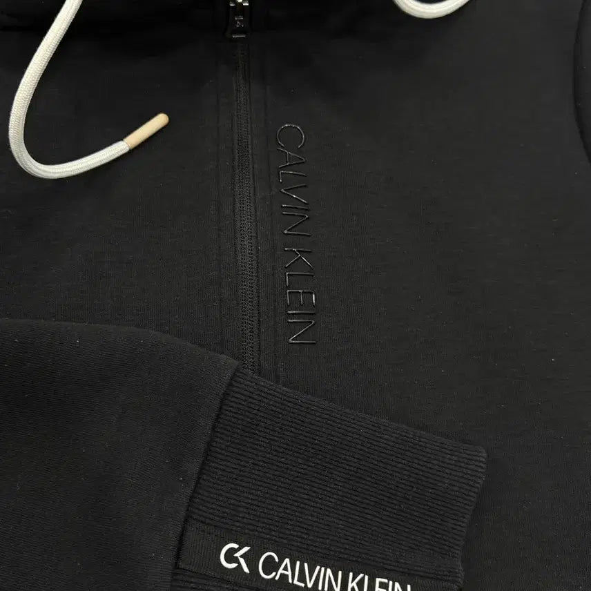 [BUNJANG] Calvin Klein Black Hooded Zip-up Training Set / 캘빈클라인 CK 블랙 후드집업 트레이닝복 셋업