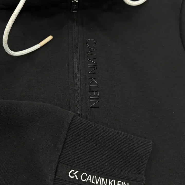 [BUNJANG] Calvin Klein Black Hooded Zip-up Training Set / 캘빈클라인 CK 블랙 후드집업 트레이닝복 셋업