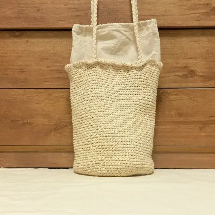 [BUNJANG] Ivory Knit Shoulder Bag / 니트 가방