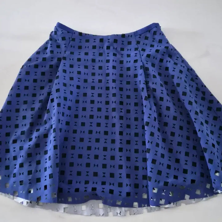 [BUNJANG] Olive Des Olive Blue Punching A-Line Mini Skirt / 올리브데올리브 블루 펀칭 A라인 스커트
