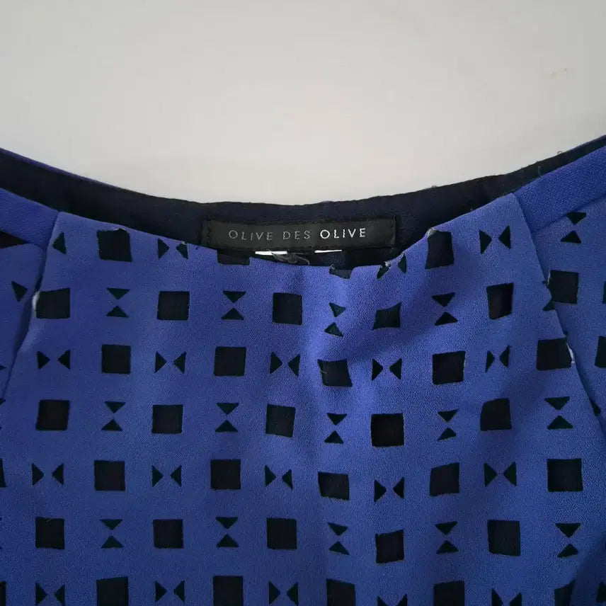 [BUNJANG] Olive Des Olive Blue Punching A-Line Mini Skirt / 올리브데올리브 블루 펀칭 A라인 스커트