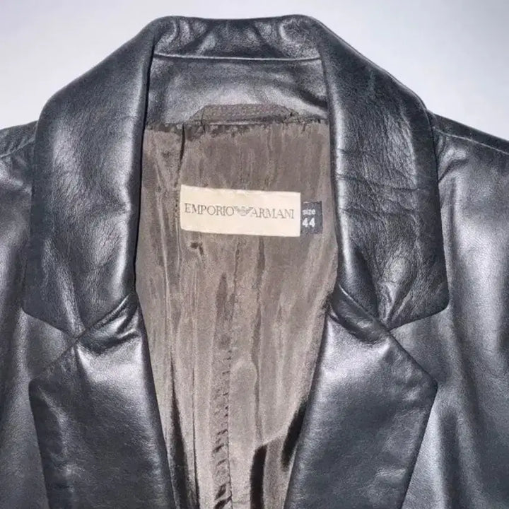 [BUNJANG] Emporio Armani Black Lambskin Leather Jacket / 엠포리오 아르마니 블랙 양가죽 자켓