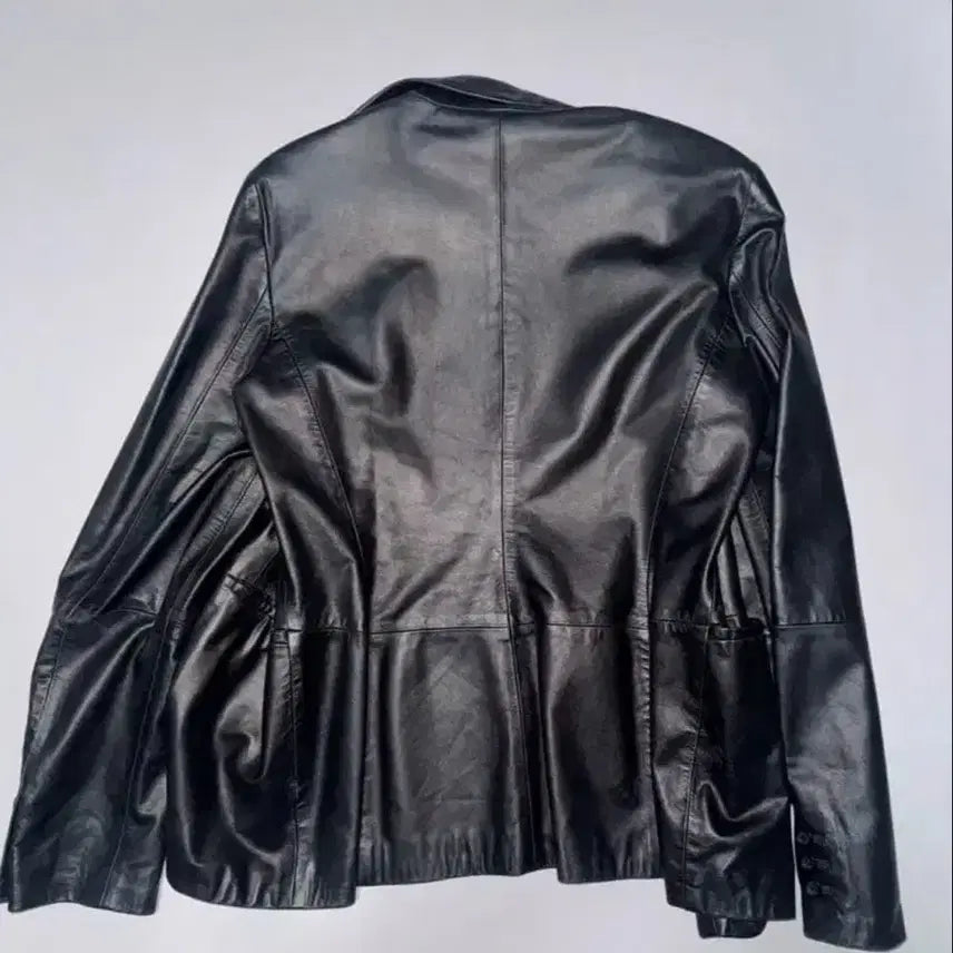[BUNJANG] Emporio Armani Black Lambskin Leather Jacket / 엠포리오 아르마니 블랙 양가죽 자켓