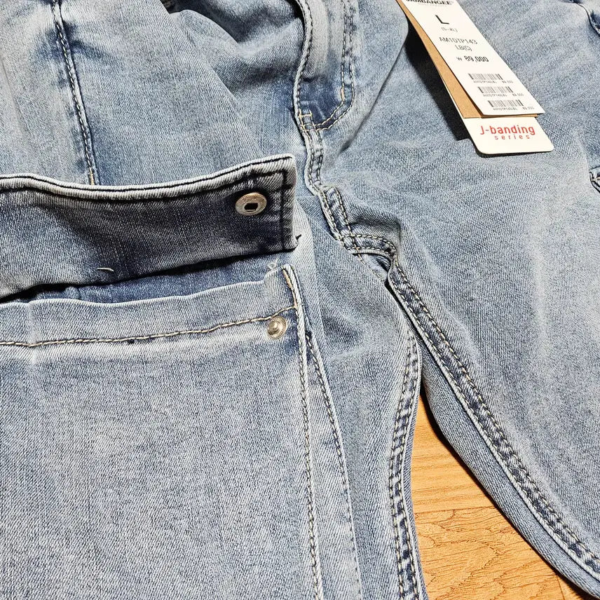 [BUNJANG] Zambay Washed Bending Tapered Cargo Jeans / 잠뱅이 워싱 밴딩 테이퍼드 카고 청바지 L (32)