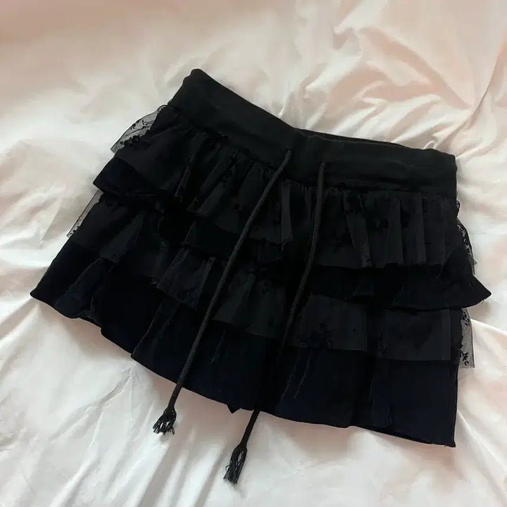 [BUNJANG] Hypnotic Kankan Skirt Pants Black / 히프나틱 캉캉 치마바지 블랙