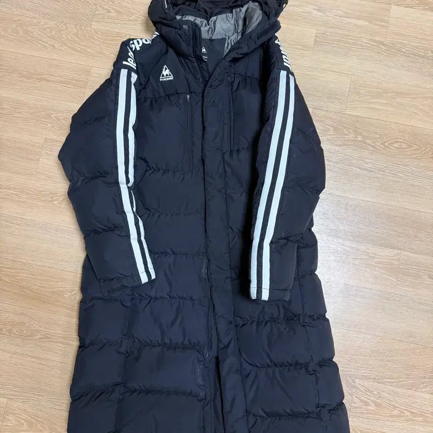 [BUNJANG] Le Coq Sportif Black Long Down Jacket XL / 르꼬끄 스포르티브 블랙 롱패딩 XL