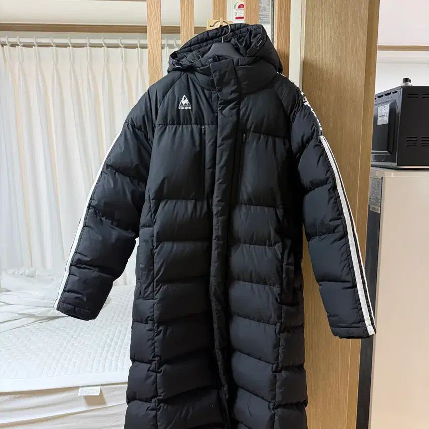 [BUNJANG] Le Coq Sportif Black Long Down Jacket XL / 르꼬끄 스포르티브 블랙 롱패딩 XL