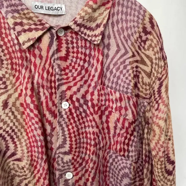 [BUNJANG] Our Legacy Box Shirt Hypnosis Print / 아워레가시 박스 셔츠 타탄 힙노시스 프린트