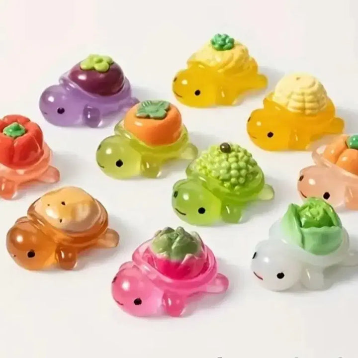 [BUNJANG] Fruit Turtle 10-Piece Set Shoe Charms / 새상품) 과일거북이 10개 세트 지비츠 자비츠 찌비츠 실내 화 실리콘참