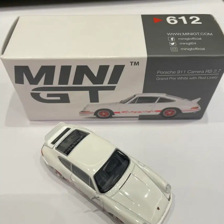 [SOLD OUT] 미니지티 612포르쉐 911 카레라 RS 2.7 화이트