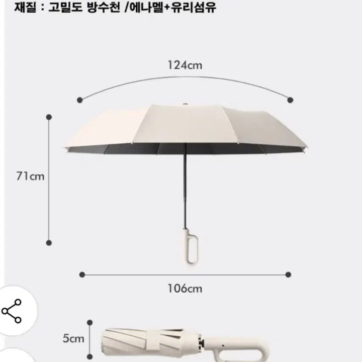 [BUNJANG] Automatic Dual-Layer Umbrella / 자동우산. 이중창살로 비바람에 강한 우산 겸 양산.