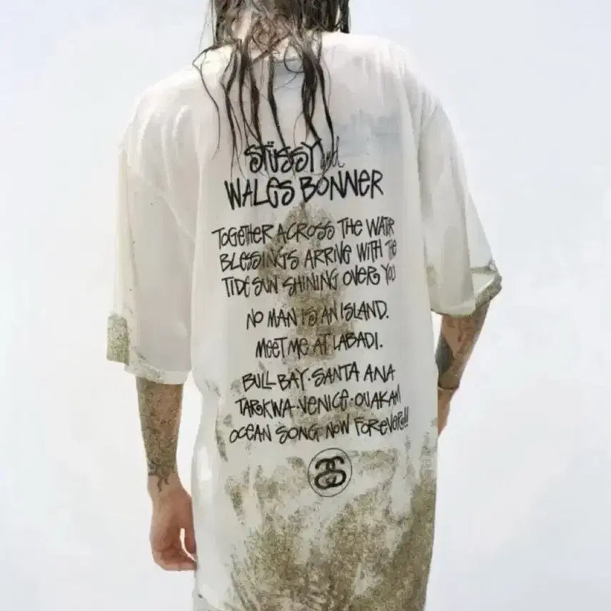 [BUNJANG] Stussy Wales Bonner Ivory T-shirt / [새상품]스투시 x 웨일즈보너 티셔츠 반팔 아이보리 Msize