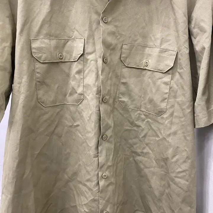 [BUNJANG] Dickies Khaki Short Sleeve Work Shirt XL / 디키즈 카키 반팔 워크 셔츠 XL
