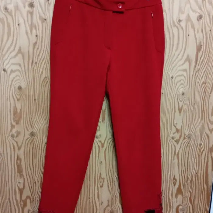 [BUNJANG] Sysmax Sequin Embellished Pants Red 66 / 시스막스 스팽글 장식 바지 레드 66
